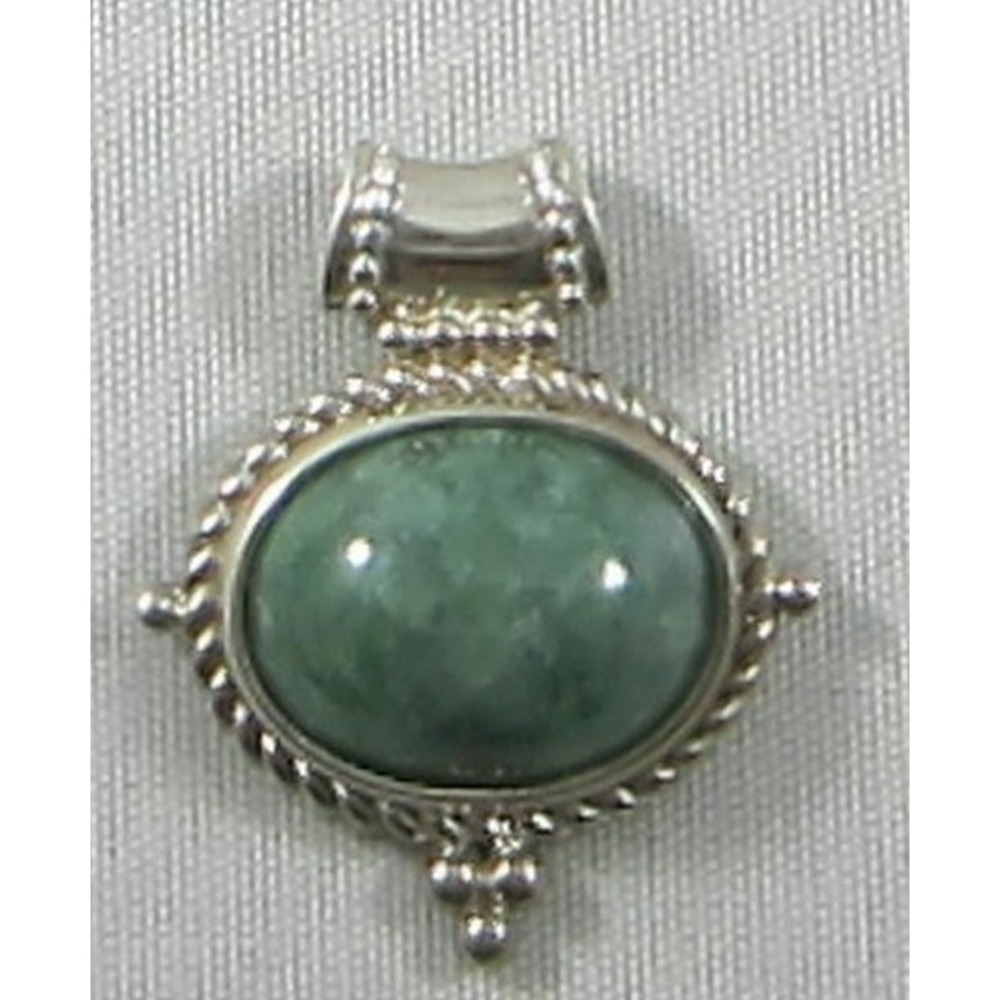 Pendant Sterling Silver and Adventurine HONG KONG